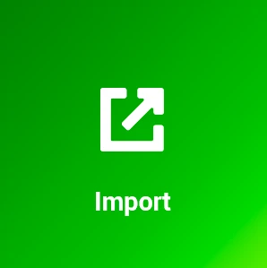 Importér data fra Excel/CSV/TXT Ikon