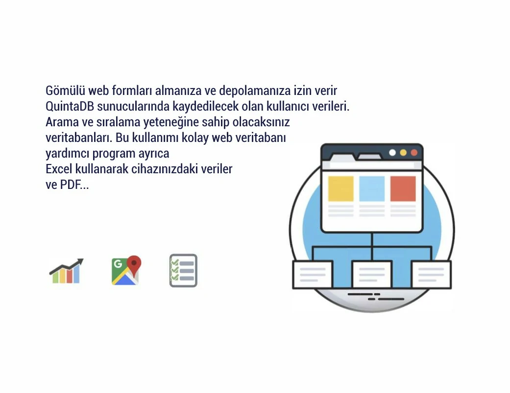 QuintaDB Basit ve sezgisel arayüz, herhangi bir karmaşıklıkta hızla bir web formu oluşturmanıza olanak tanır.