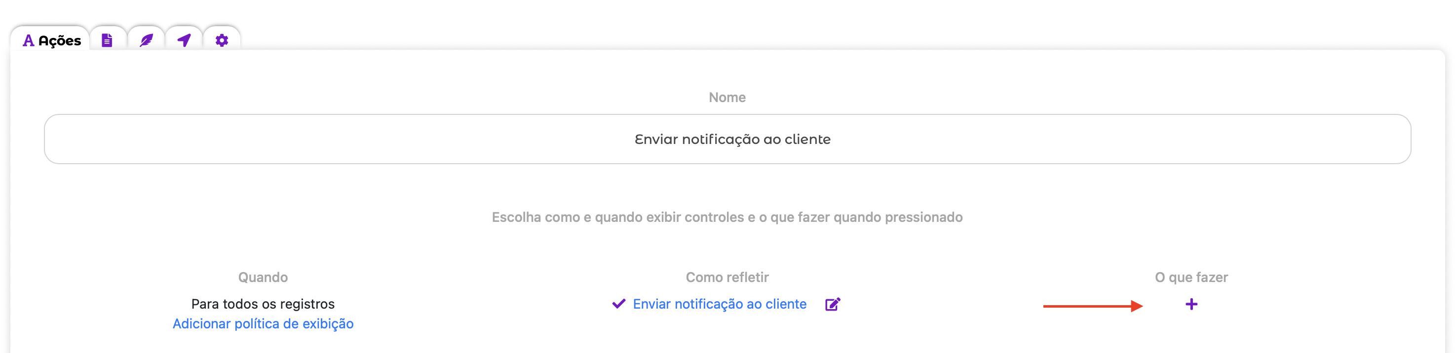 Adicionando uma tarefa ao clicar no botão