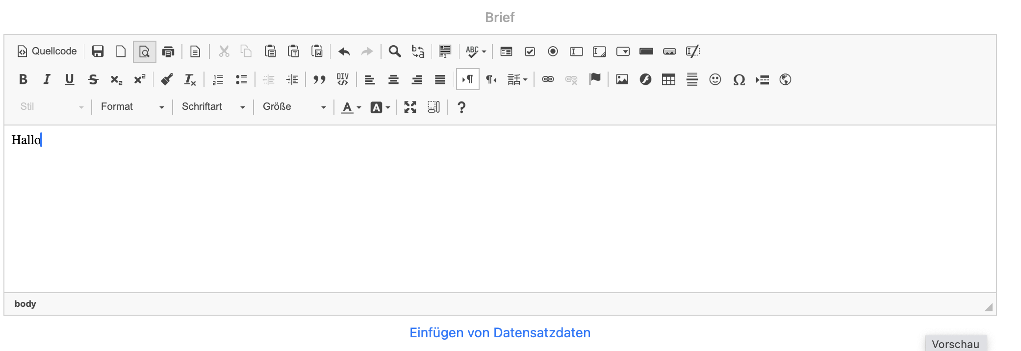 Daten einfügen