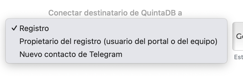 Tipo de destinatario
