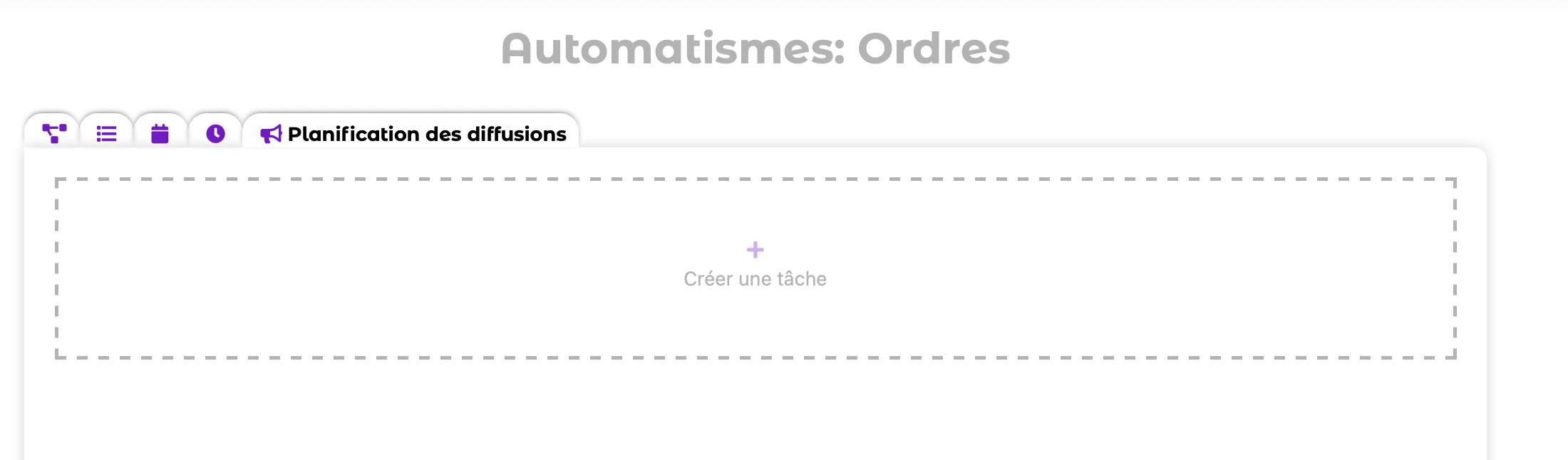 Planification des diffusions