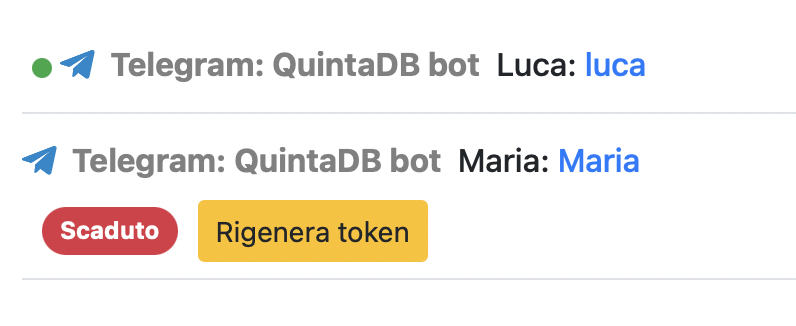 Token scaduto