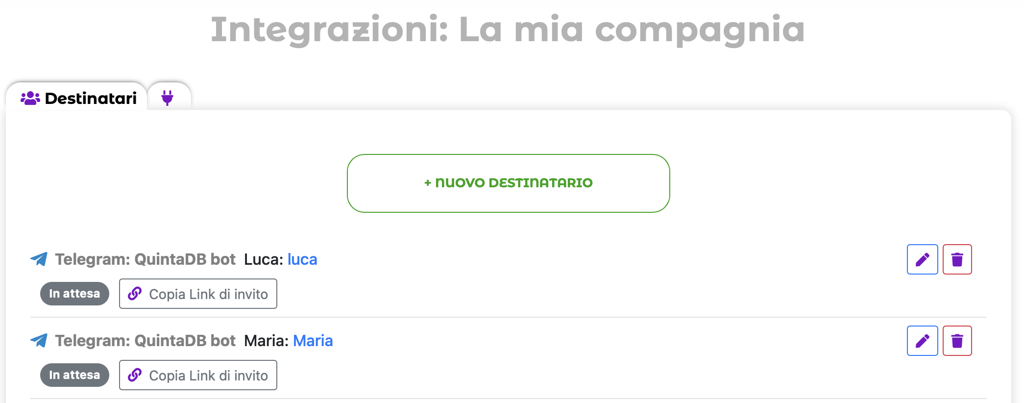 Link di invito