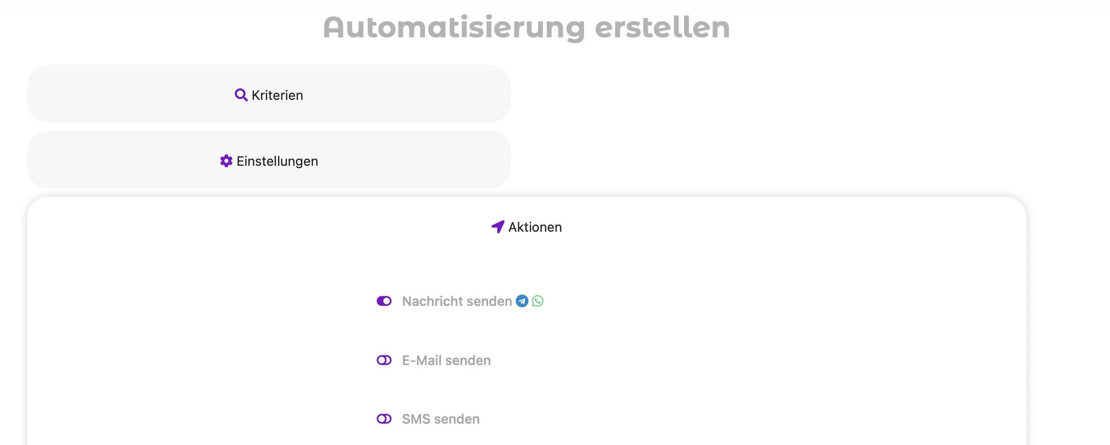 Automatisch eine Nachricht senden