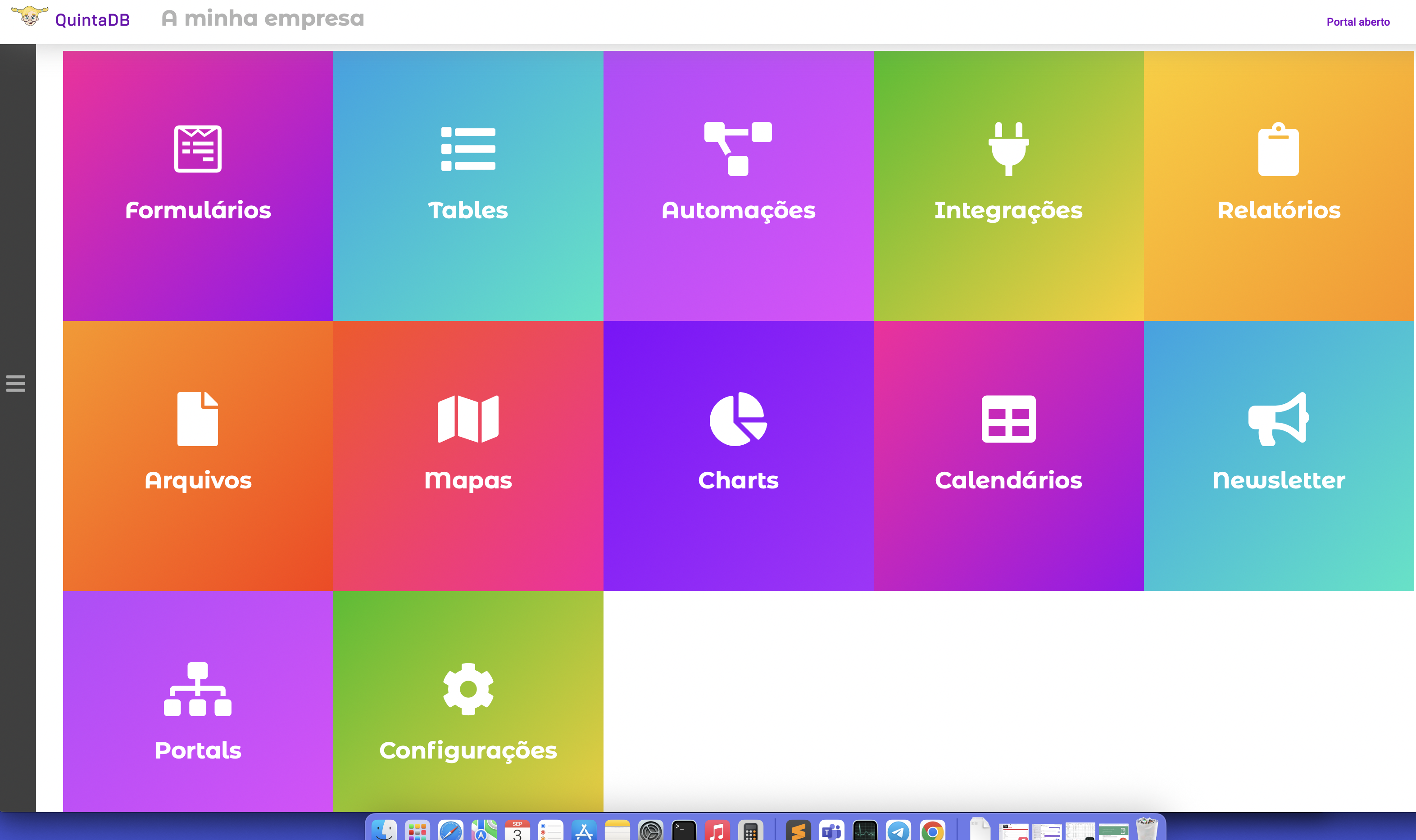 Novo elemento de menu - Módulo de Integrações