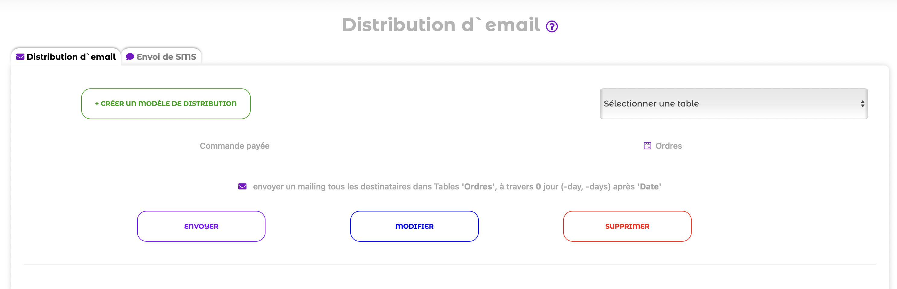 Le module Broadcasts mis à jour sans le bouton Automatisation
