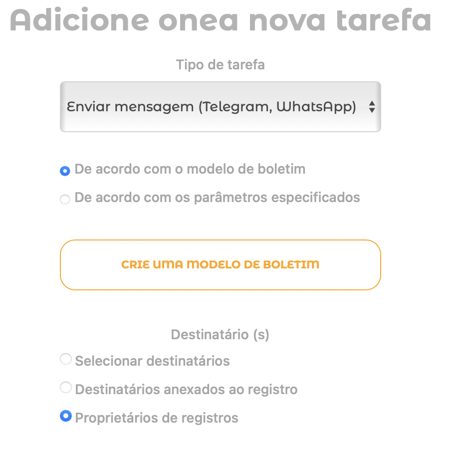 Criando uma tarefa para enviar uma mensagem do Telegram
