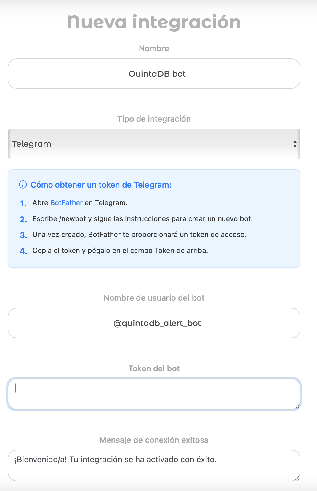 Creando una integración con Telegram