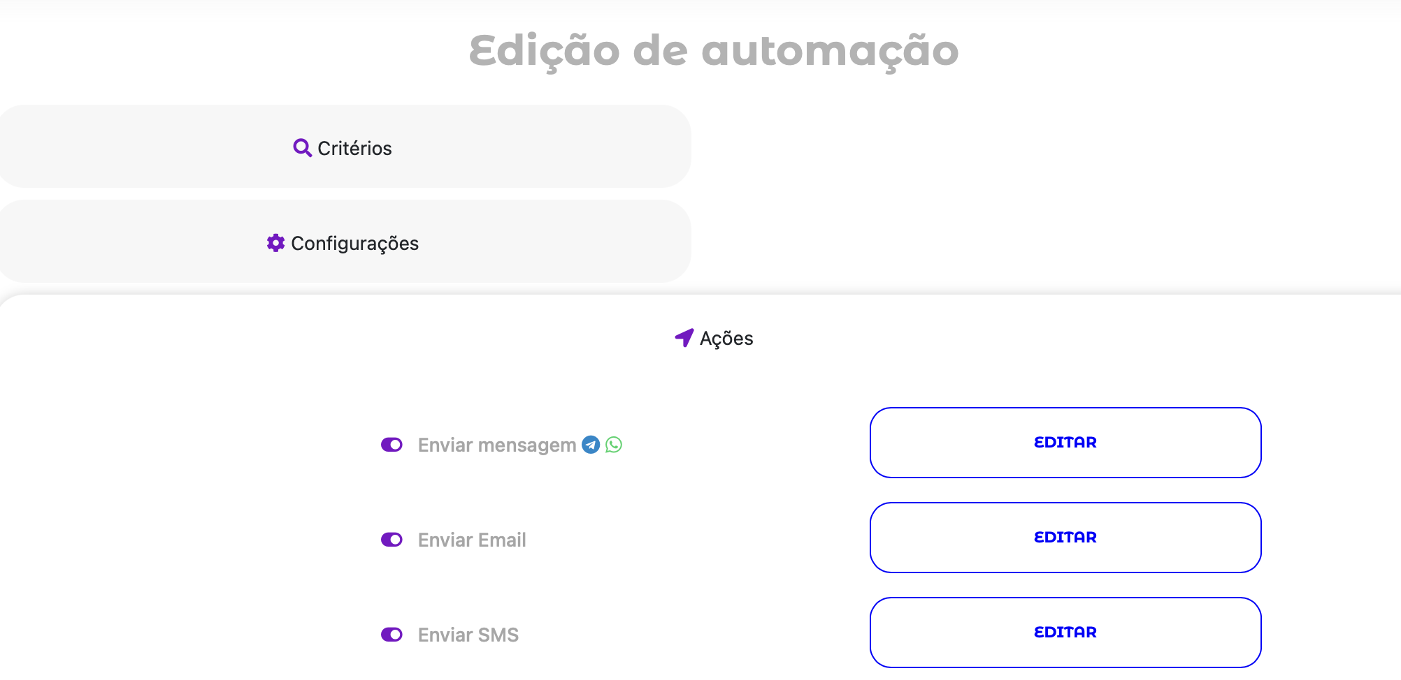 Enviar uma mensagem automaticamente