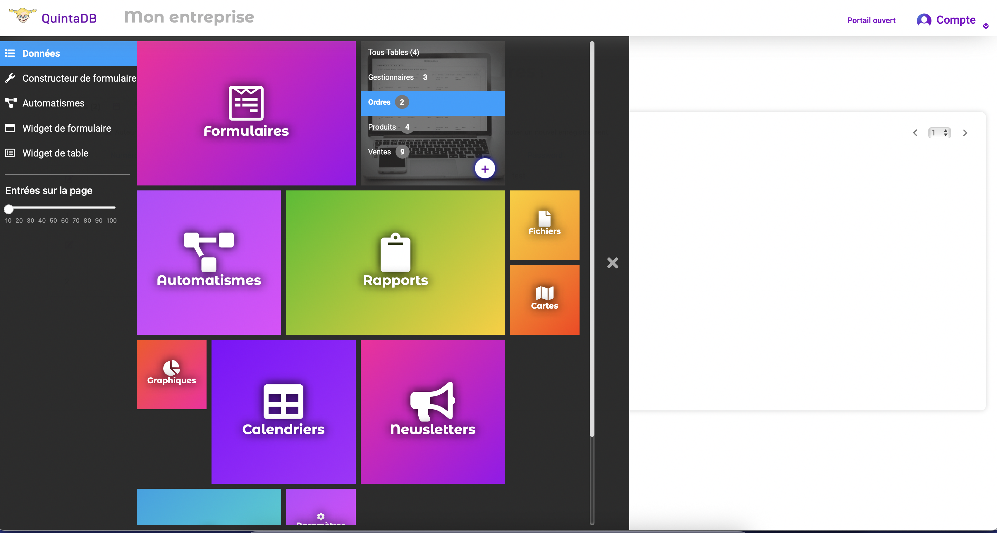 Le nouveau module Automatisations dans le menu principal