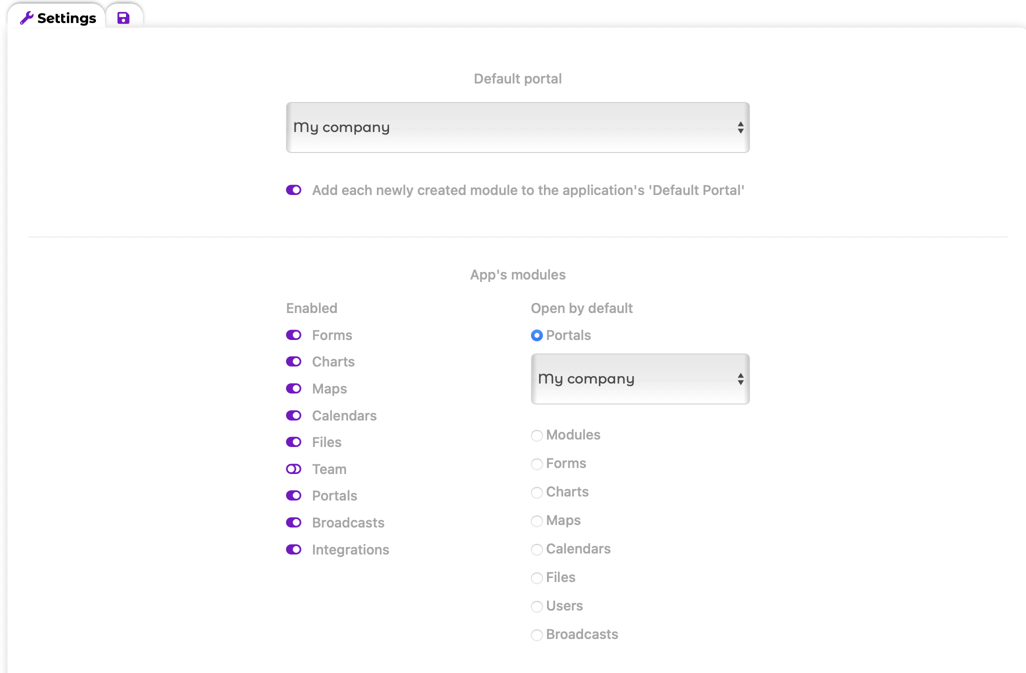 Project Settings