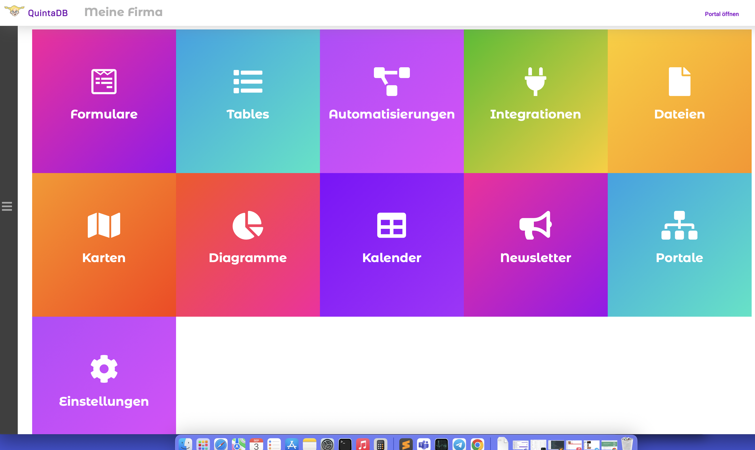 Neues Menüelement - Integrationsmodul