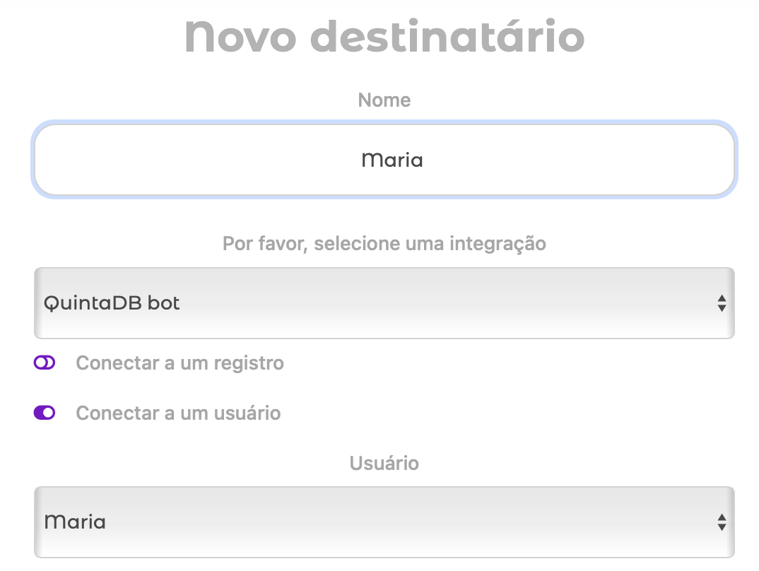 Conectando um usuário do QuintaDB ao Telegram