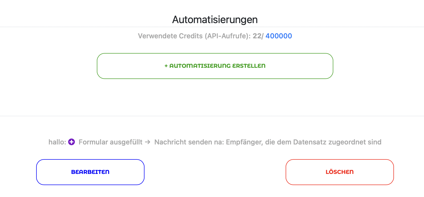 Automatisierungen zum Senden von Nachrichten