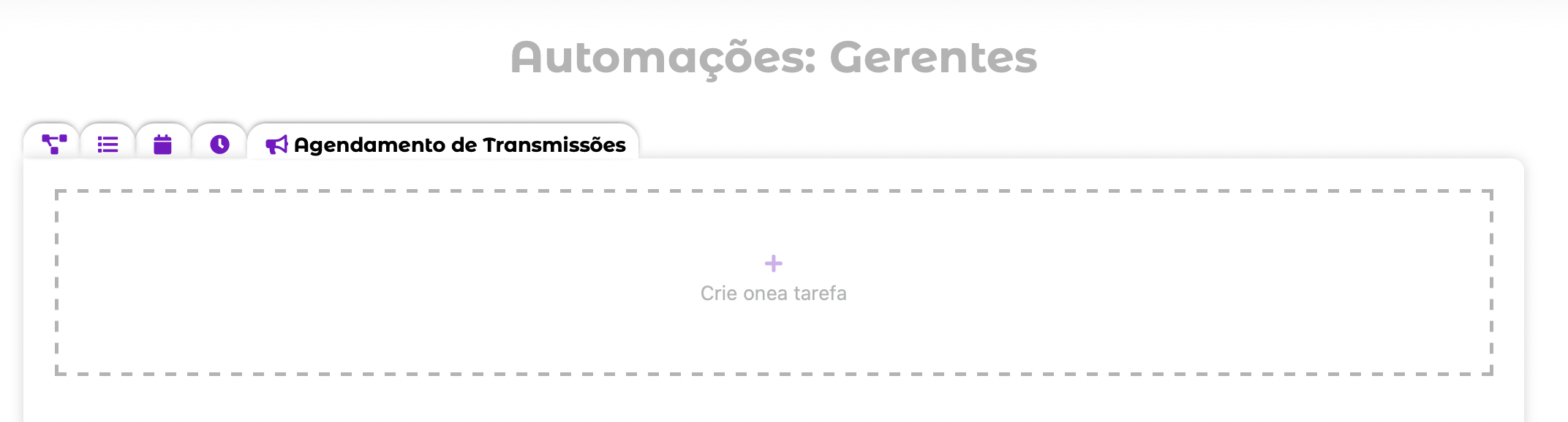 Agendamento de transmissões