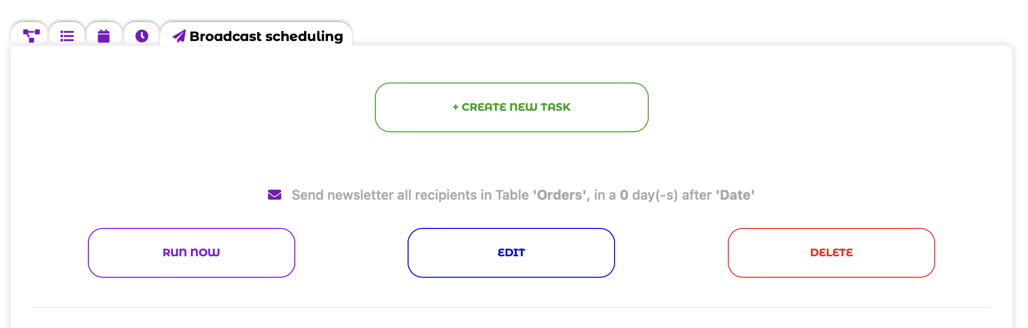 Broadcast scheduling in Automations