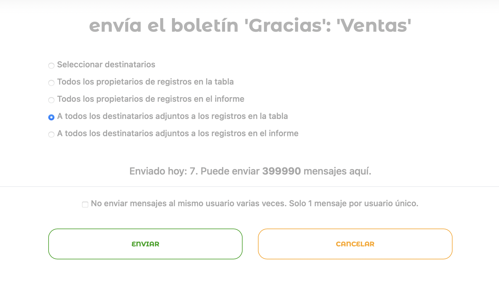 Enviando una transmisión de Telegram desde una plantilla