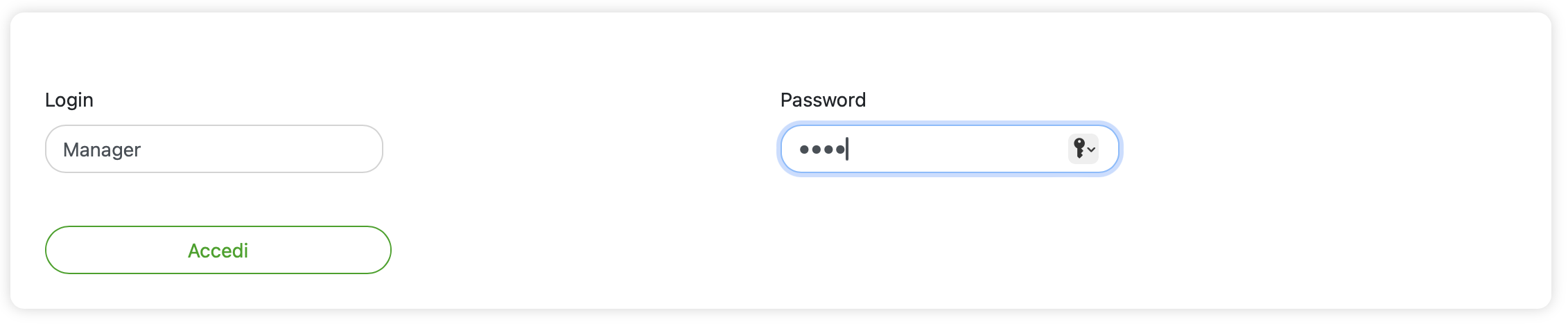 Modulo di accesso