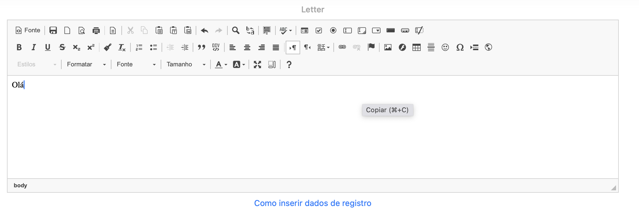 Como inserir dados