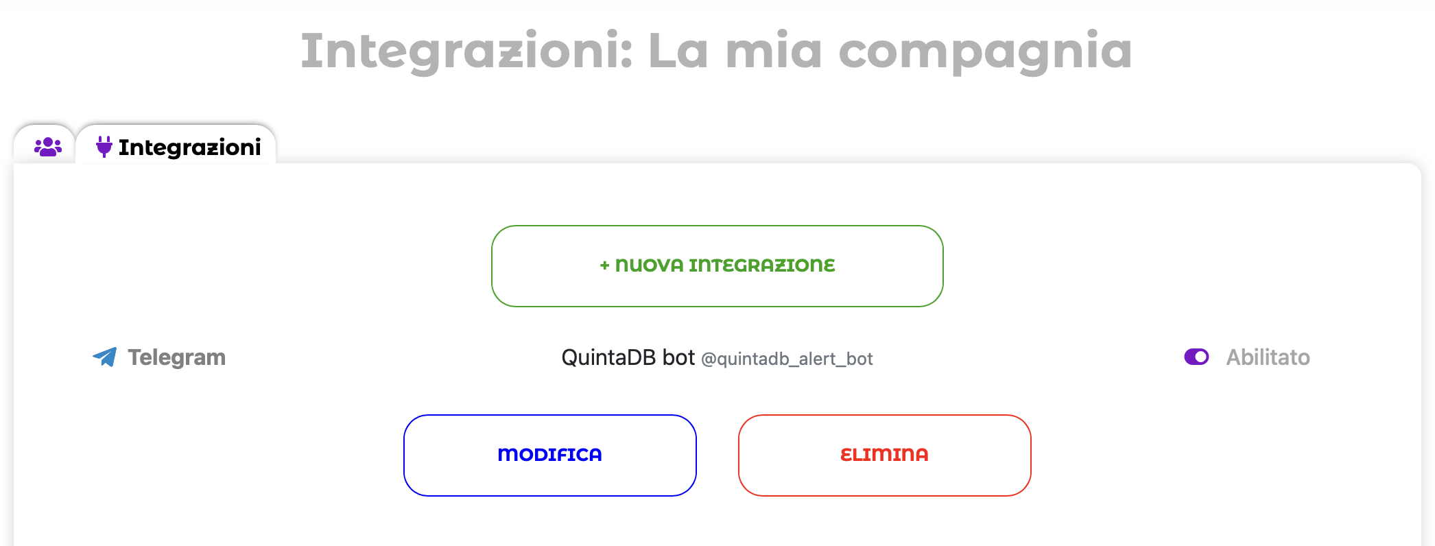 Integrazioni del Progetto
