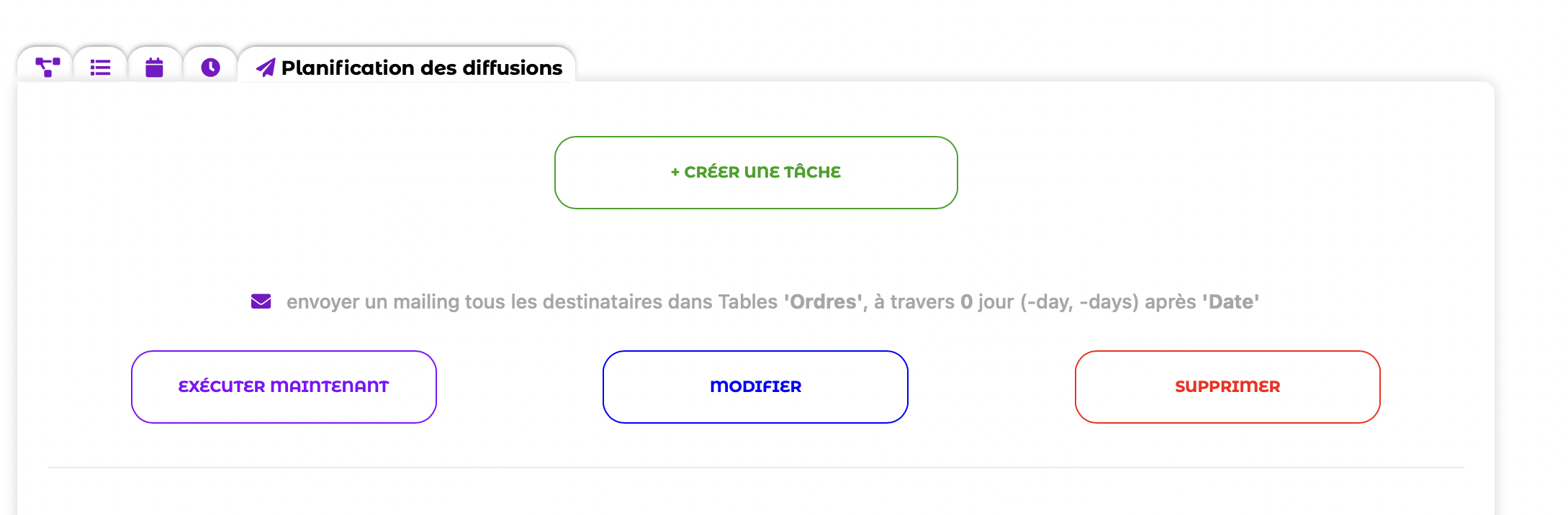 Planification des broadcasts dans Automatisations