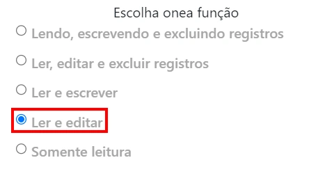 Ler e editar função