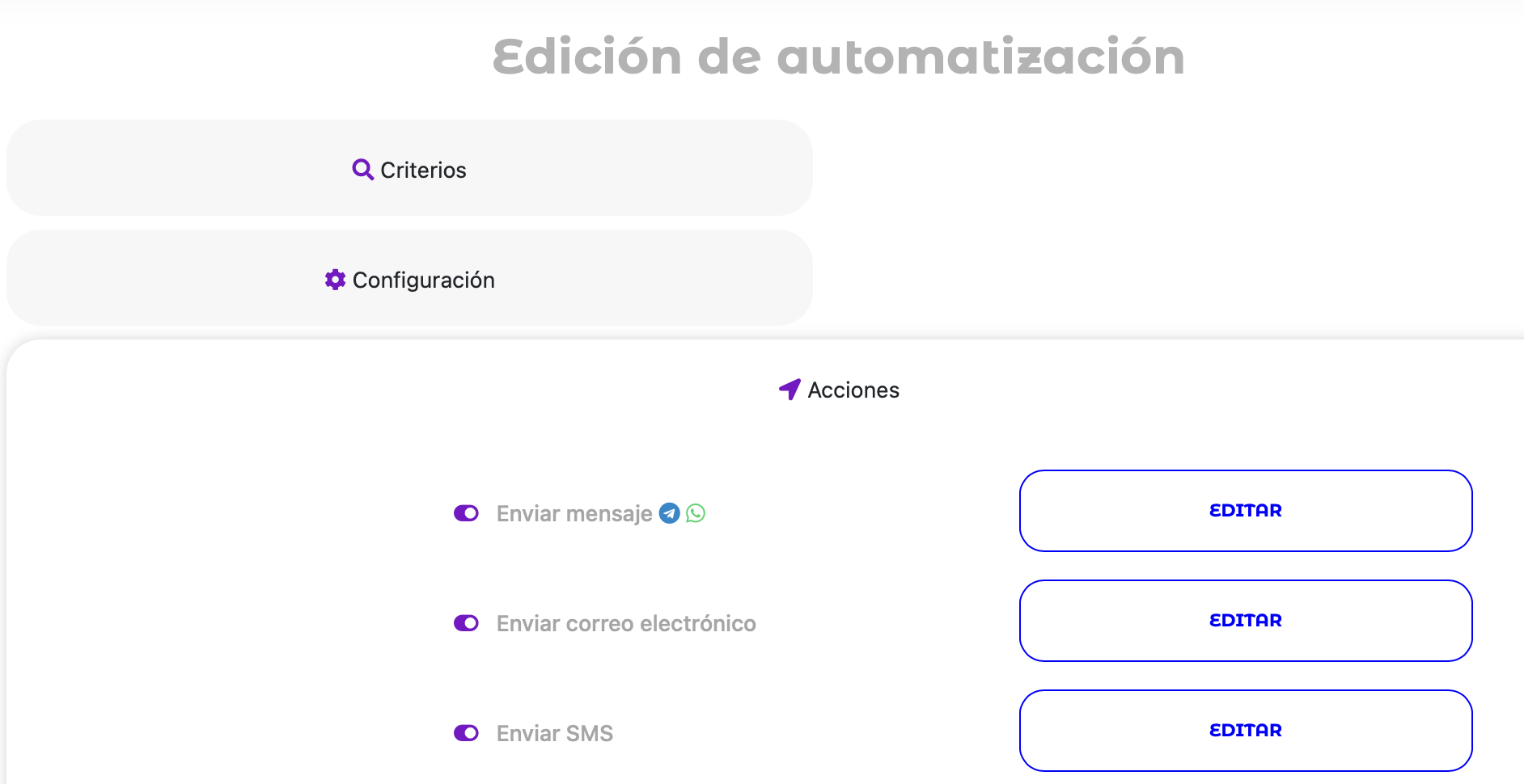 Enviar un mensaje automáticamente