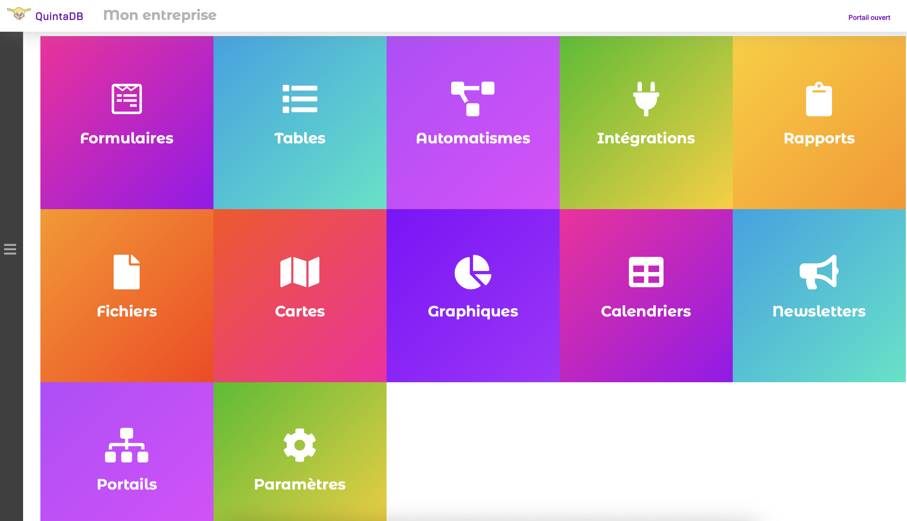 Nouvel élément de menu - Module d'Intégrations