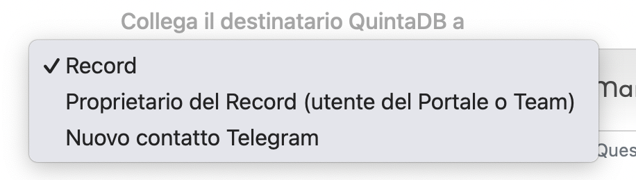 Tipo di destinatario
