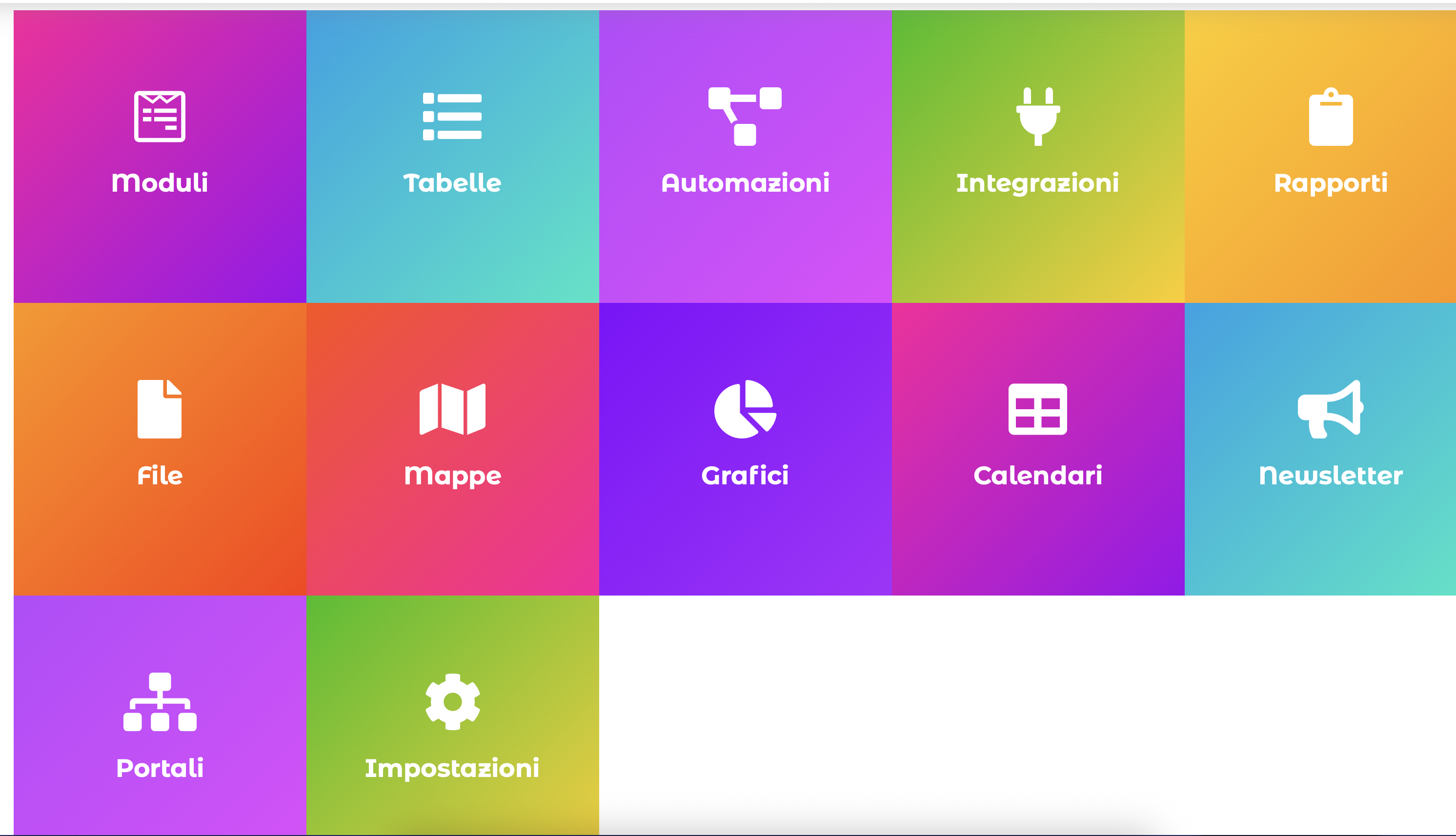 Nuovo elemento di menu - Modulo Integrazioni