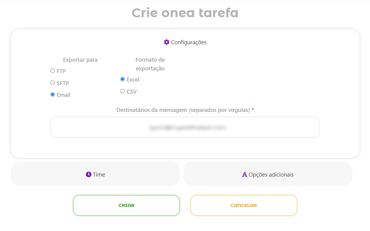 Exportar para e-mail