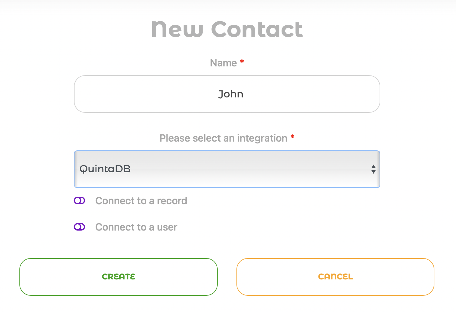 New contact form